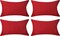 Home Brilliant Red Outdoor Pillows Christmas Waterproof Linen Pillow Covers Farmhouse Rectangle Lumbar Throw Pillow for Living Room Balcony Patio Couch, Pack of 4, 12 inch x 20 inch (30 x 50 cm)